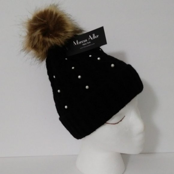 Marcus Adler Embellished Faux Fur Pom Pom Beanie - Picture 8 of 14